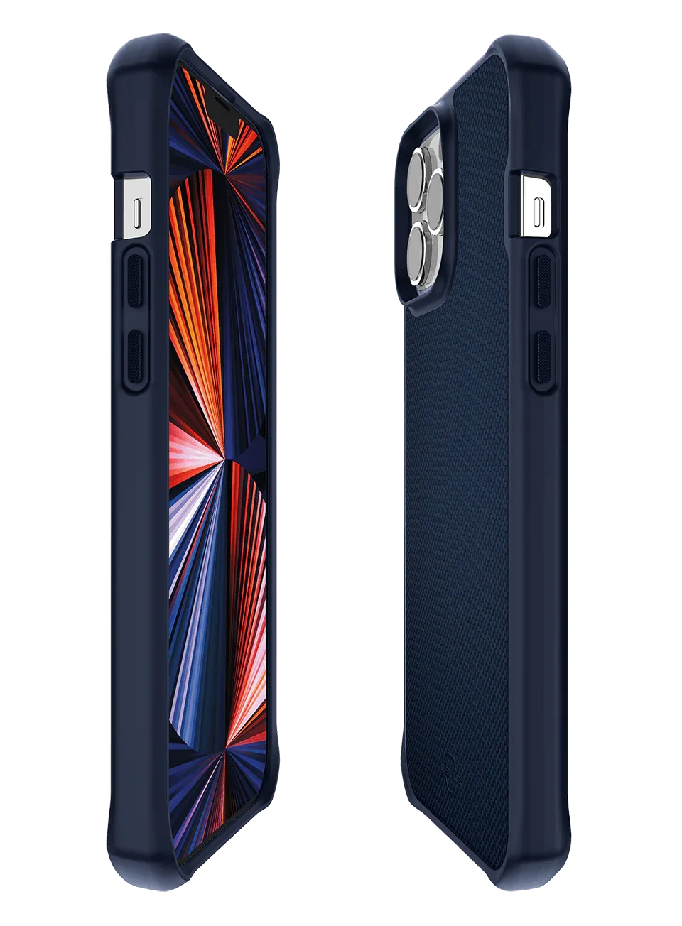 Itskins Hybrid Ballistic iPhone 13 Pro Max Case - Dark Blue - Tashqila Itskins Hybrid Ballistic iPhone 13 Pro Max Case - Dark Blue - Tashqila